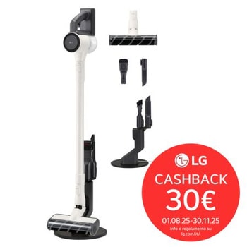 Vista a tre quarti dell'aspirapolvere A9 Air con gli accessori inclusi